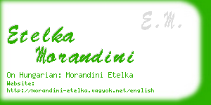 etelka morandini business card